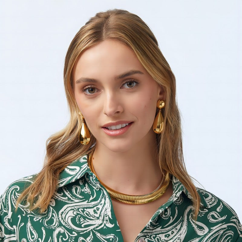 Teardrop Dome Earrings